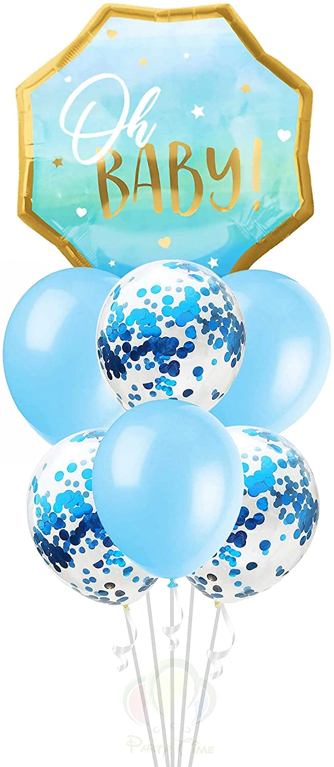 Oh Baby Foil Balloon - 7-Pieces Baby Shower