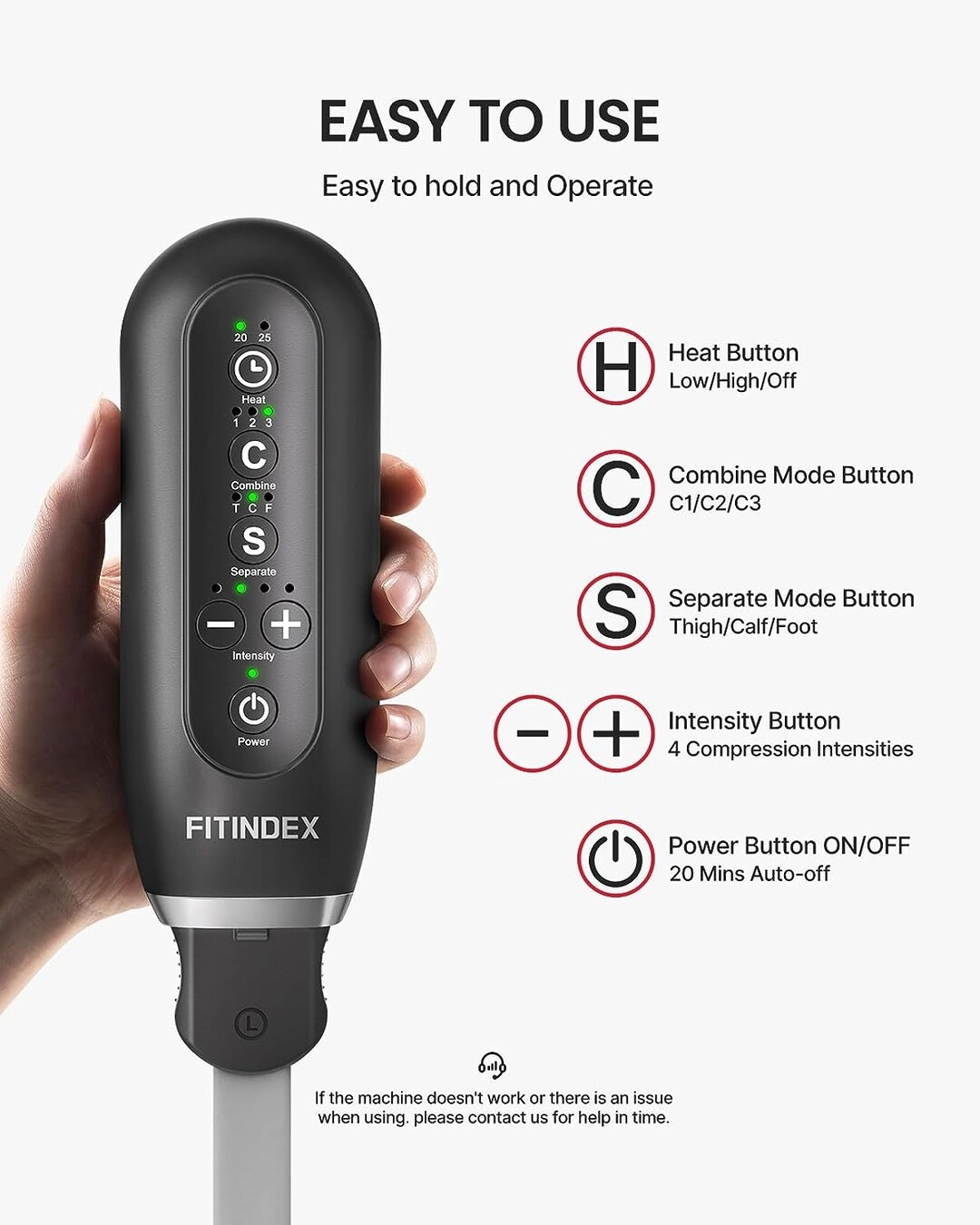 Thermal Cycle Leg Massager - Air Compression 2 Heat Options