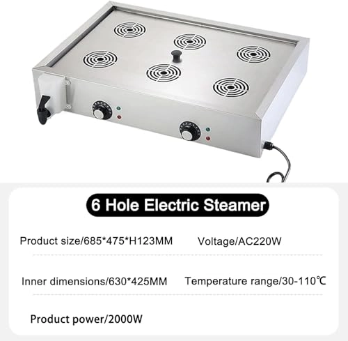 Electric Dim Sum Steamer - 2/4/6 hole 30-110C