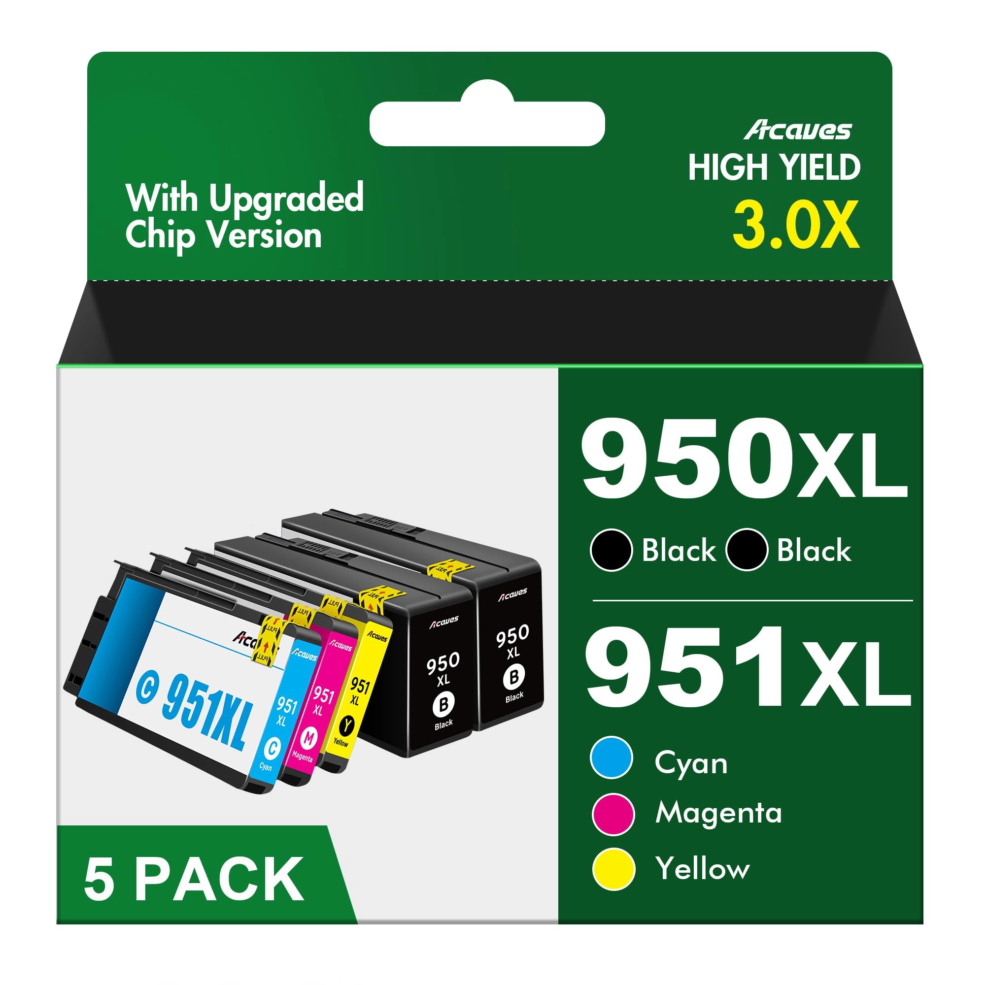 Acaves HP 950xl Standard Yield Black Compatible Pack