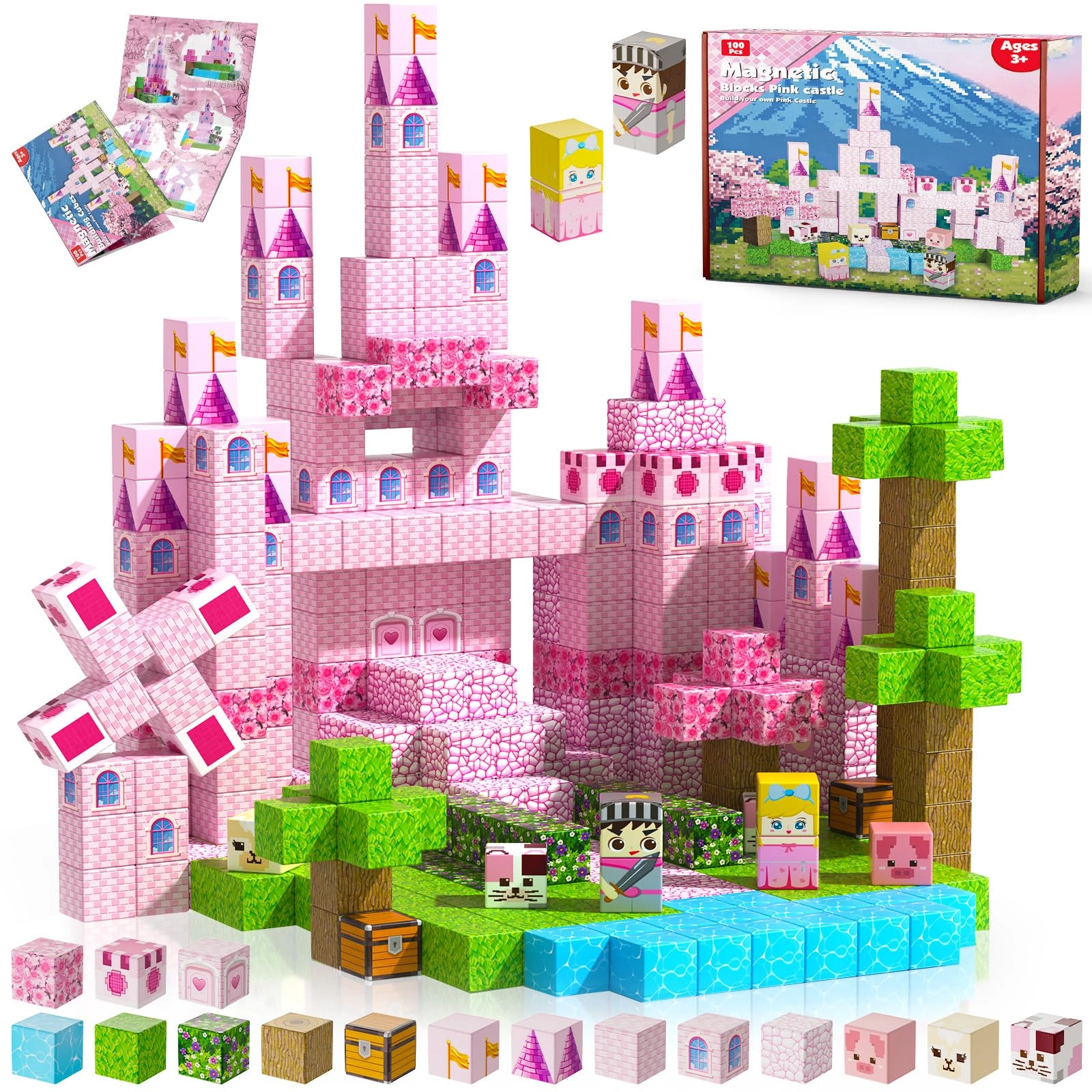Annexfun Magnetic Building Blocks - Princess Castle 100pcs