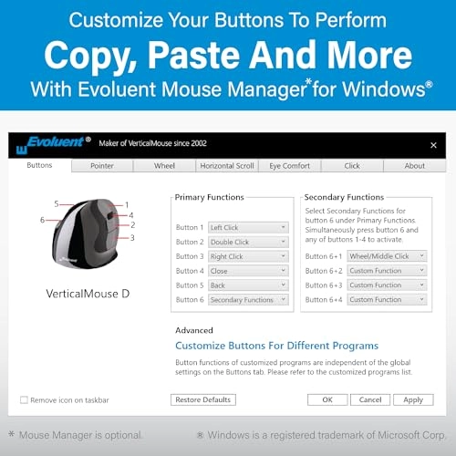 VM4SW VerticalMouse 4 Right-Hand Ergonomic Mouse - Wireless