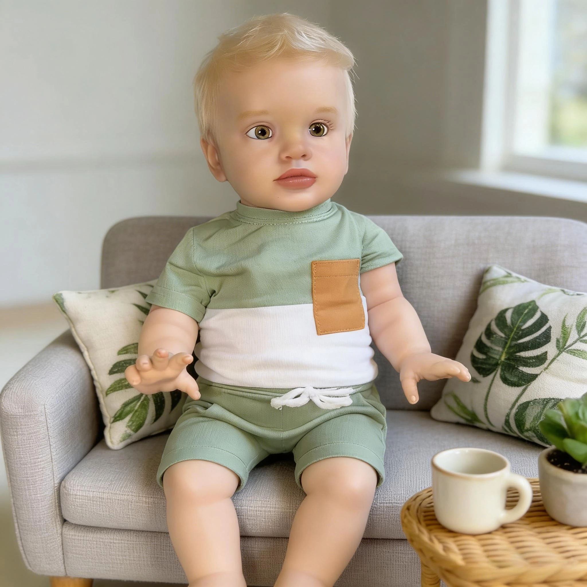 Pippa Reborn Baby Doll - 26 inch Cotton Vinyl Hand-rooted Curly Hair Ages 3+