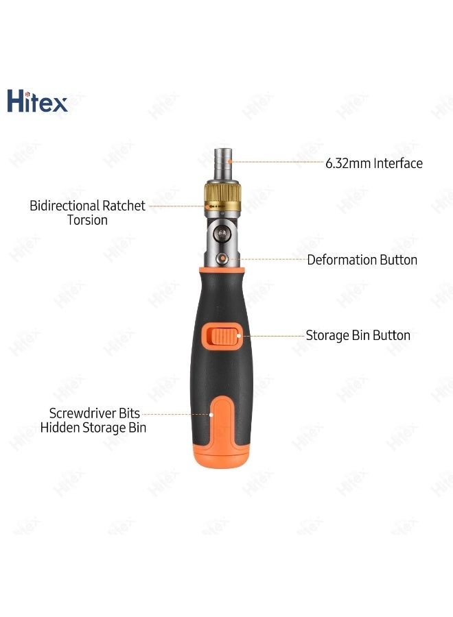 10-in-1 Ratchet Screwdriver Set Slotted and Phillips Screwdriver Set (10 Pcs)