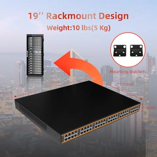 PE924R-10G-BT-900W - 90W 24 Ports IEEE802.3bt/at/af 10G 900W