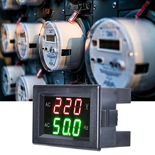 Fauitay AC Voltmeter Frequency Meter - 80-500V 45-65Hz Dual Screen LED