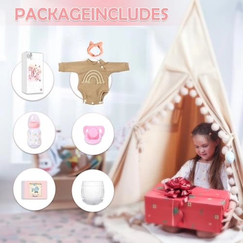 Reborn Baby Doll - 18 Inch Weighted Cloth Body Girl Ages 3+