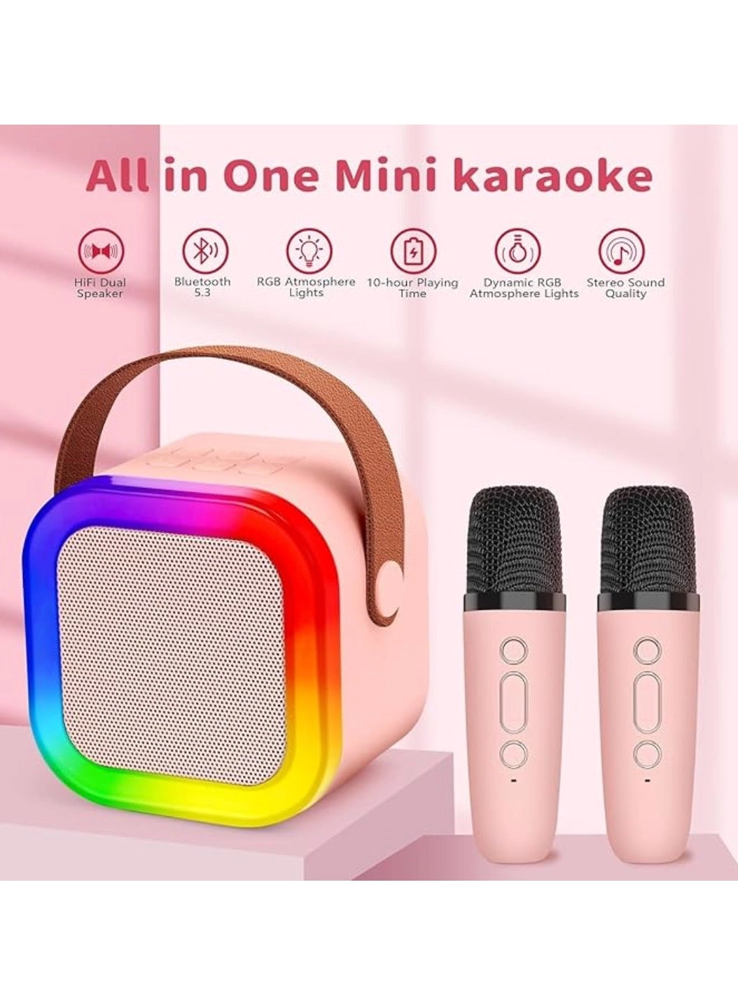 Portable Karaoke Speaker - 2 Mic