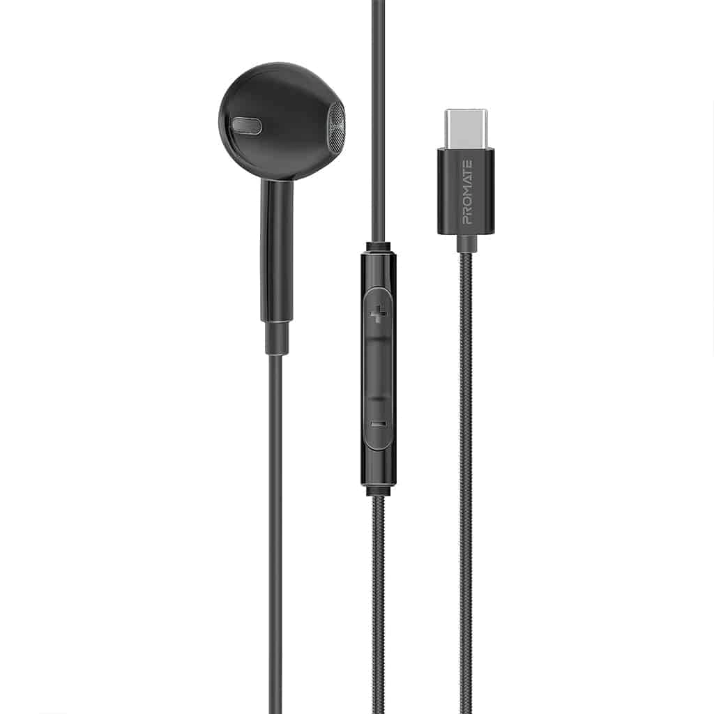 Promate MONOPOD-C - USB-C In-Ear Wired Bundle