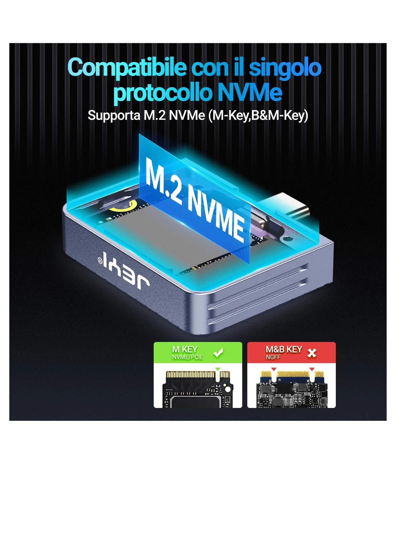 2230 M.2 NVMe Enclosure - USB-C 10Gbps