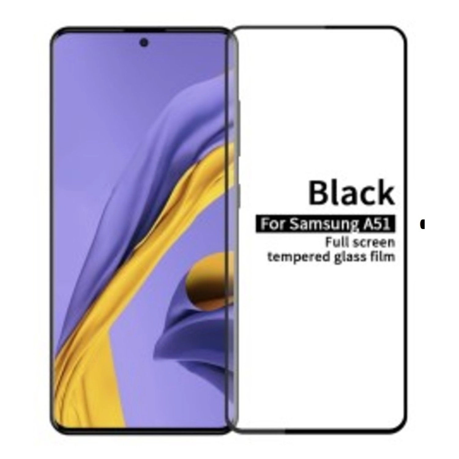 5D Tempered Glass+ Back Case for Samsung A51