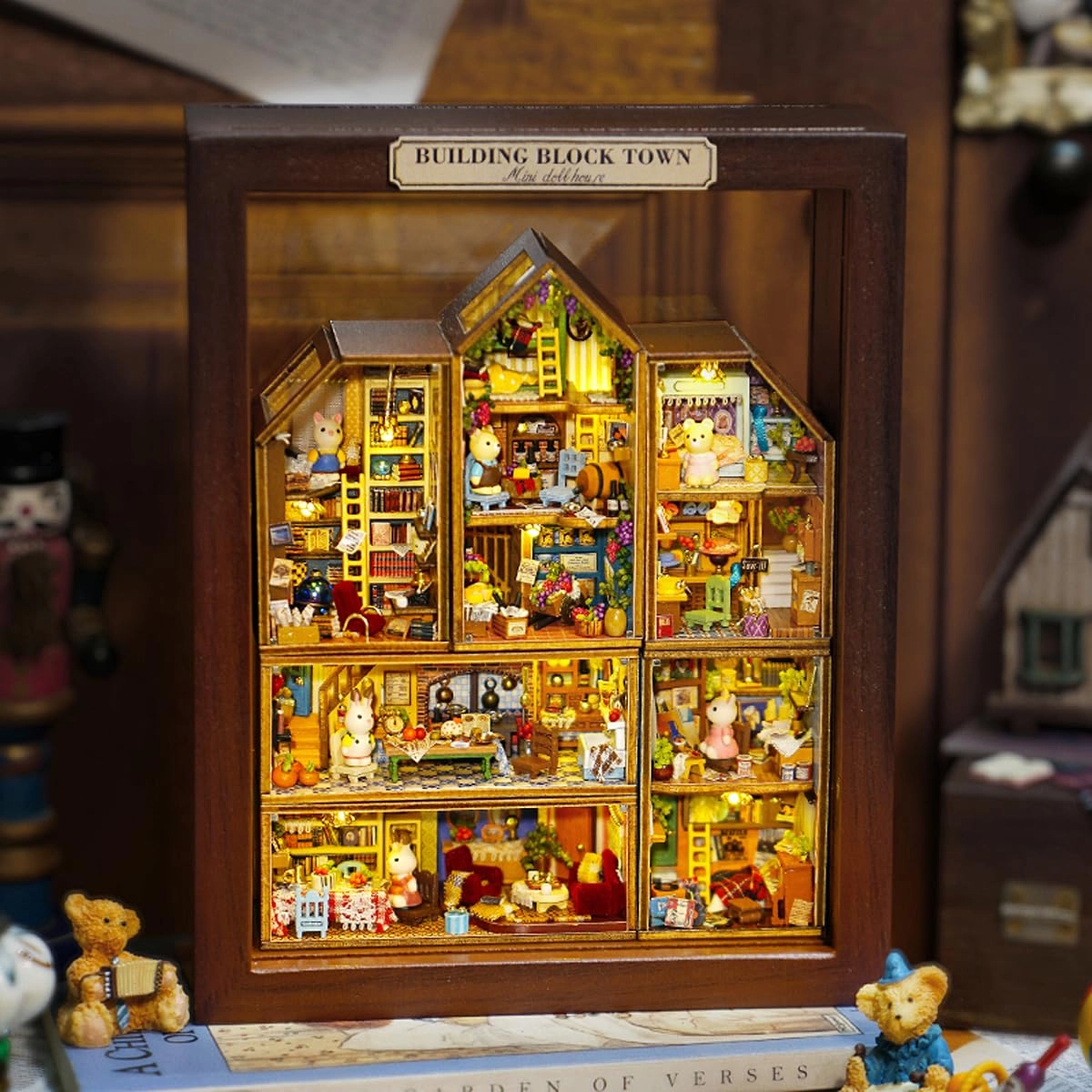 CUTEROOM Miniature House Kit - Wood with Furniture