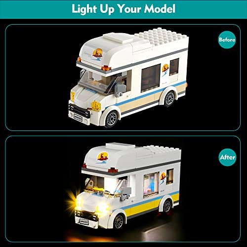 LED Light Set for Lego Holiday Camper Van 60283 - USB & Battery Powered Copper