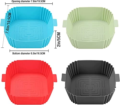 Air Fryer Silicone Pot Square Liners - 2 Cups