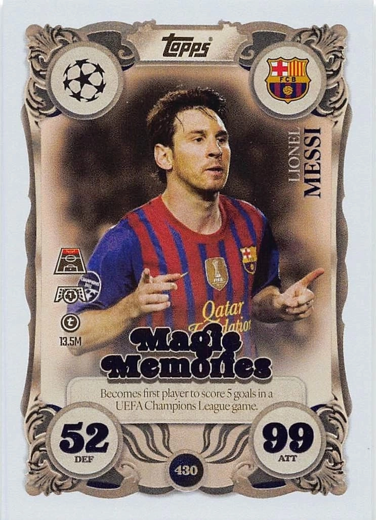 Topps Match Attax 2025 2026 Lionel Messi Magic Memories