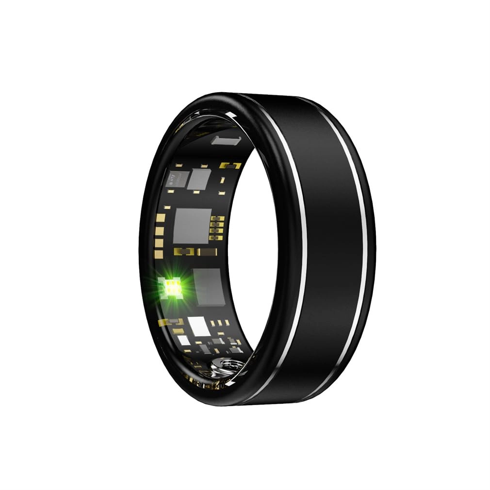 Smart Health Ring - Size 9 Black 7 Day Battery