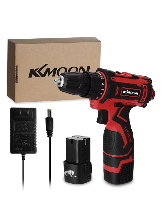 KKmoon Multifunctional Electric Drill - 18V Red/Black