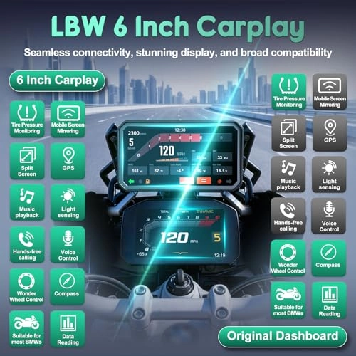 6 Motorcycle CarPlay GPS Navigation - 6 inch