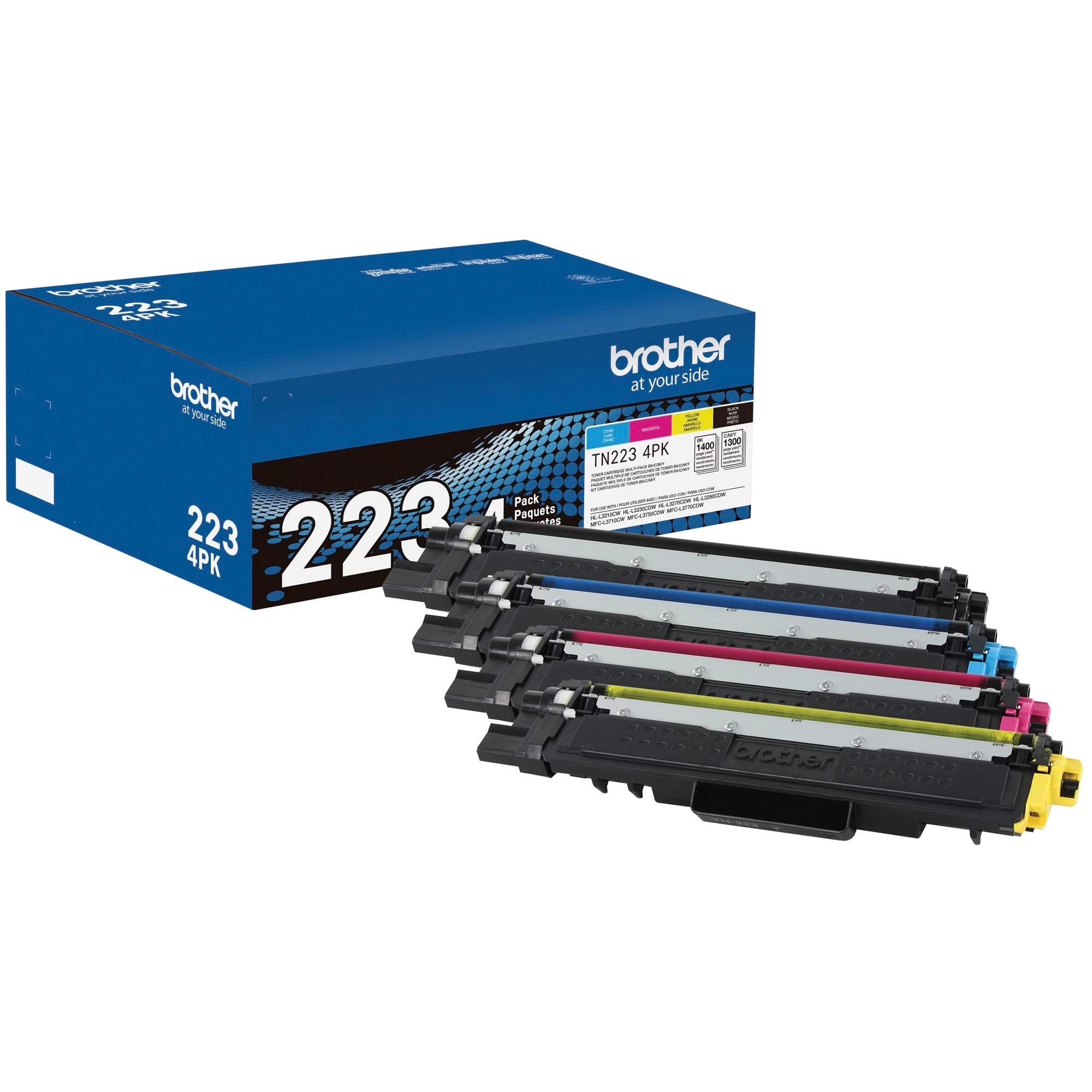 Brother TN223 - Standard-Yield Black Cyan Magenta Yellow Pack