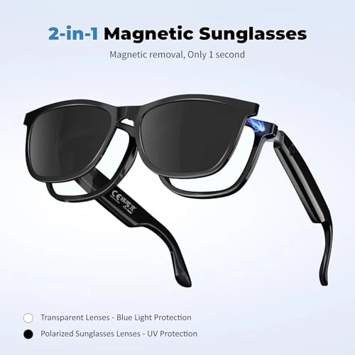 AI Smart Glasses - 116 Languages Bluetooth 5.4 UV400