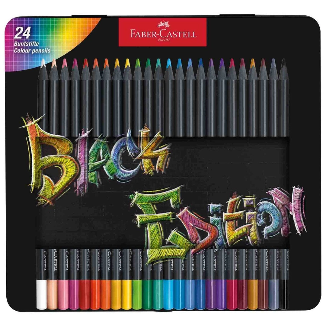 Faber-Castell Black Edition Colour Pencils - 24 Colours