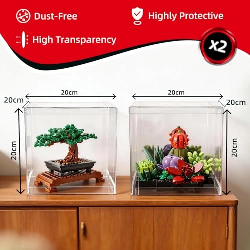 Display Case - 7.9" x 7.9" x 7.9" Clear Dustproof