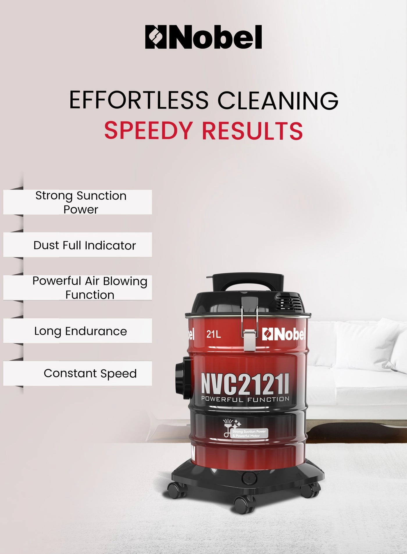 Drum Vacuum Cleaner (NVC2121I)