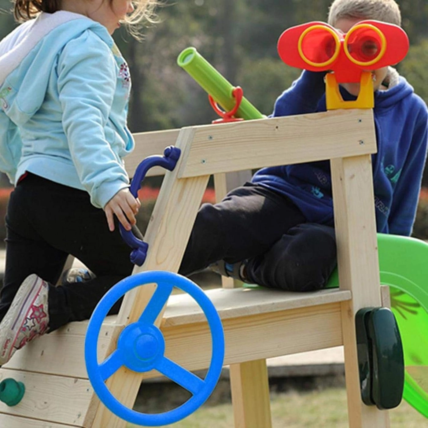Steering Wheel - Plastic 26.5cm Blue
