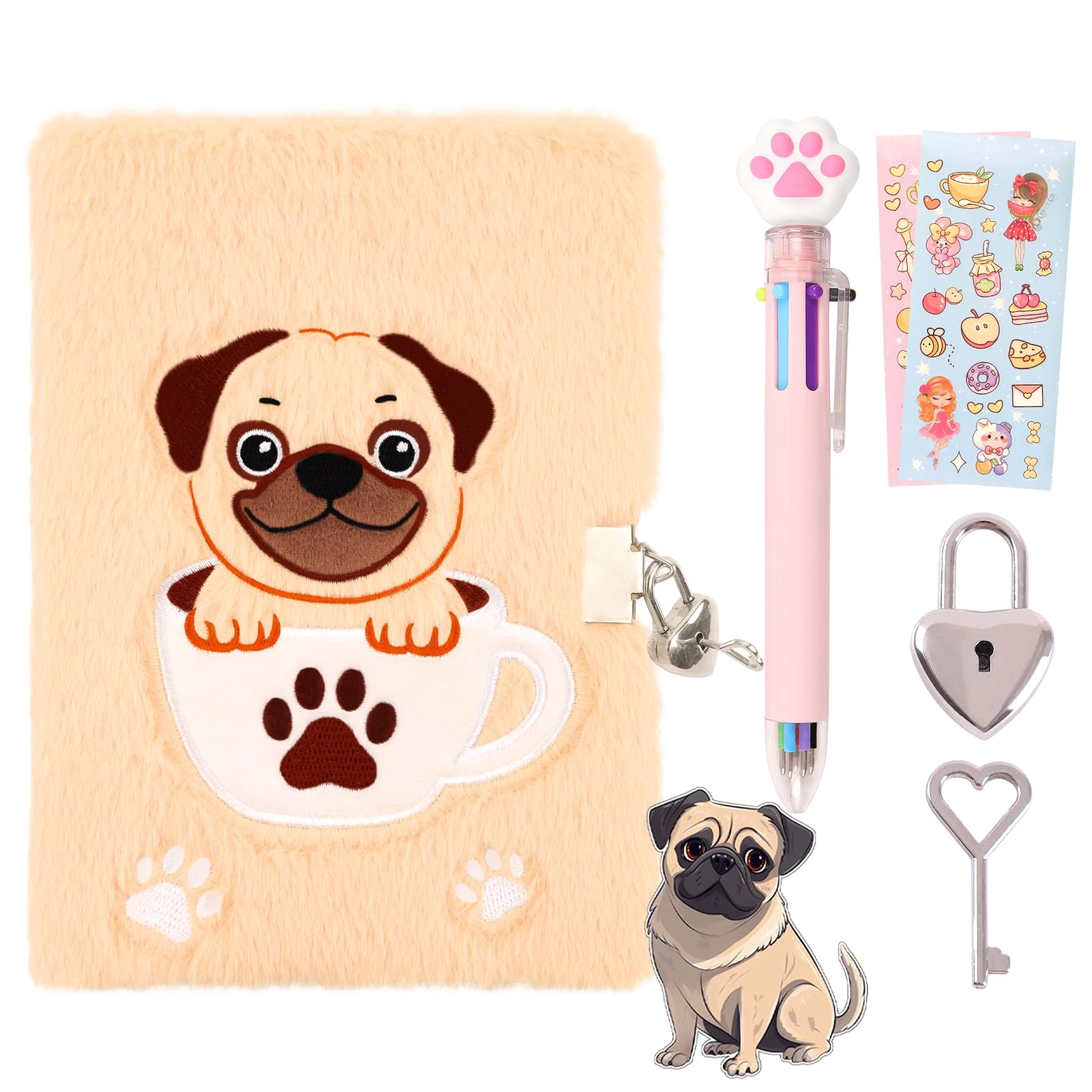 enyilee French bulldog Diary Gift Set