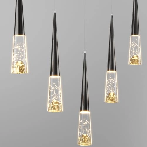 Crystal Chandelier - Dimmable LED 5-Light Adjustable Height