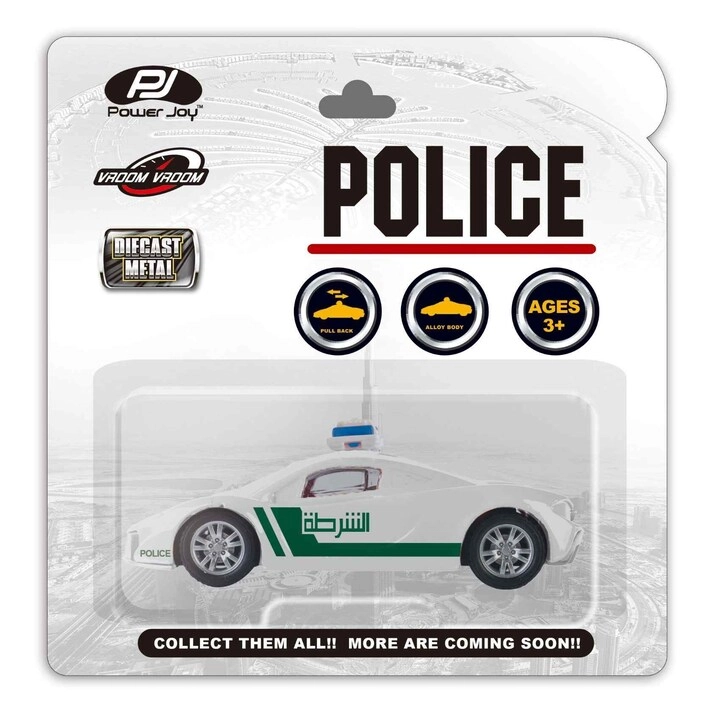 Vroom Vroom Diecast Police Car - 1:43