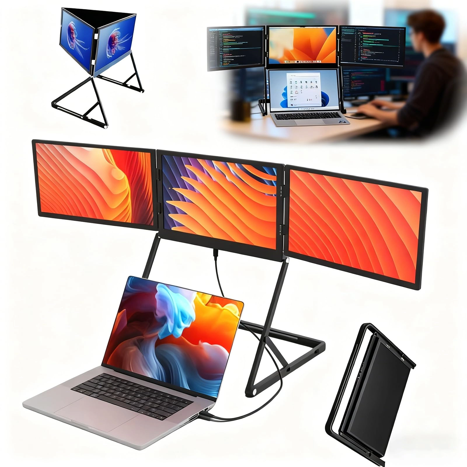 Gavscient Three-fold Portable Monitor - 2rrrt-963626 15.6-inch 1080p