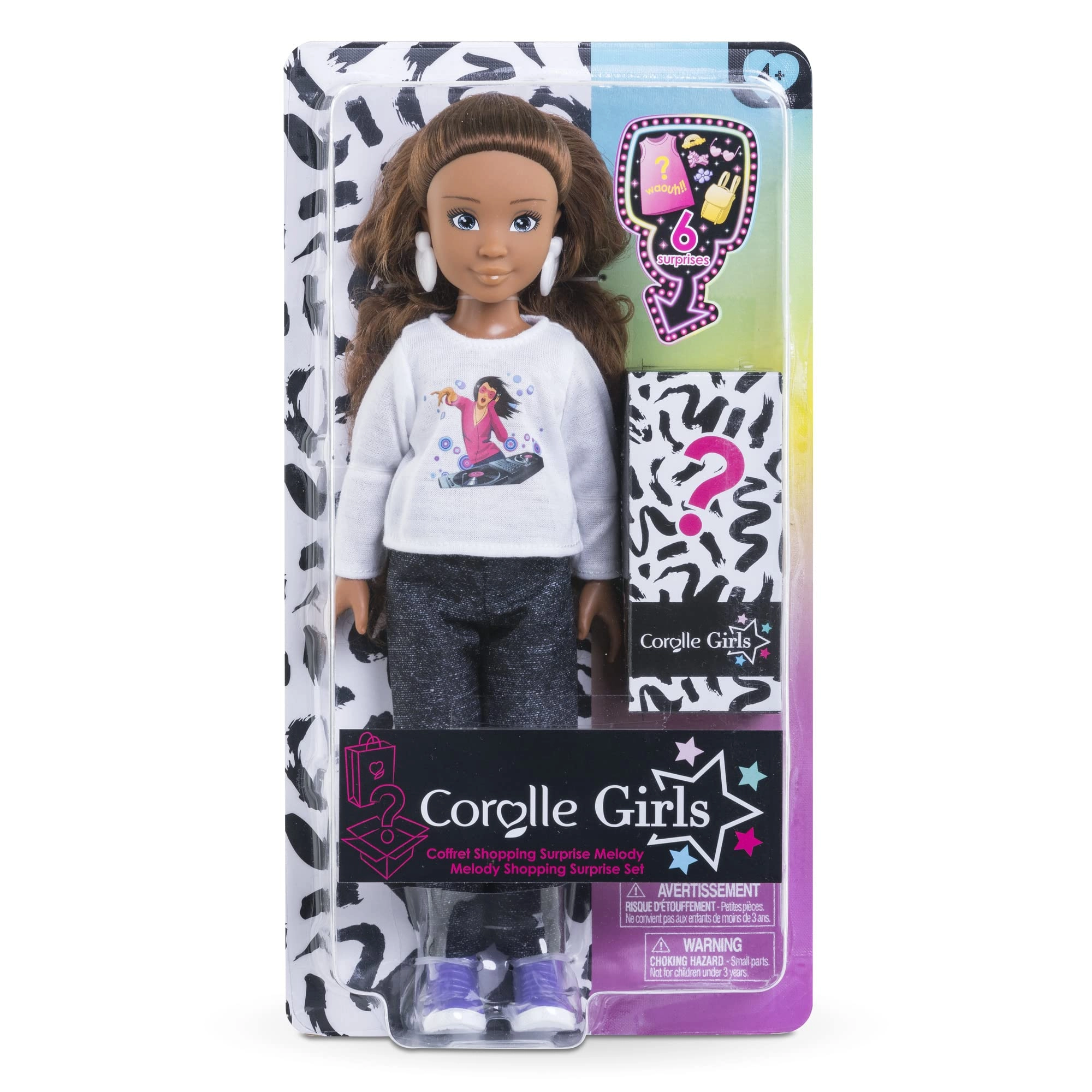 Corolle Melody Fashion Doll - 11-inch Vinyl 6-Piece Accessories Set Ages 4+