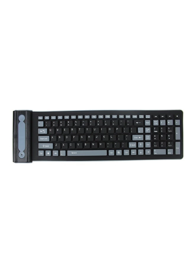 Wireless Keyboard - Folding Silicone Waterproof