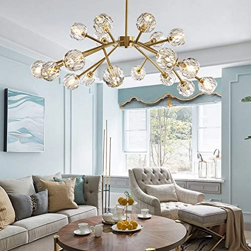 Molecular Crystal Chandelier - Copper 15 heads