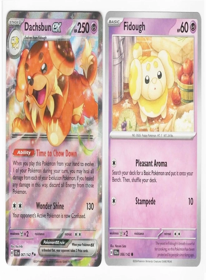 Pokémon Dachsbun ex 067/142 - Stellar Crown - 2pcs