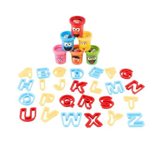 Sesame Street Learning Letters with Dough - 8 1-oz Cans 26 Letter Molds