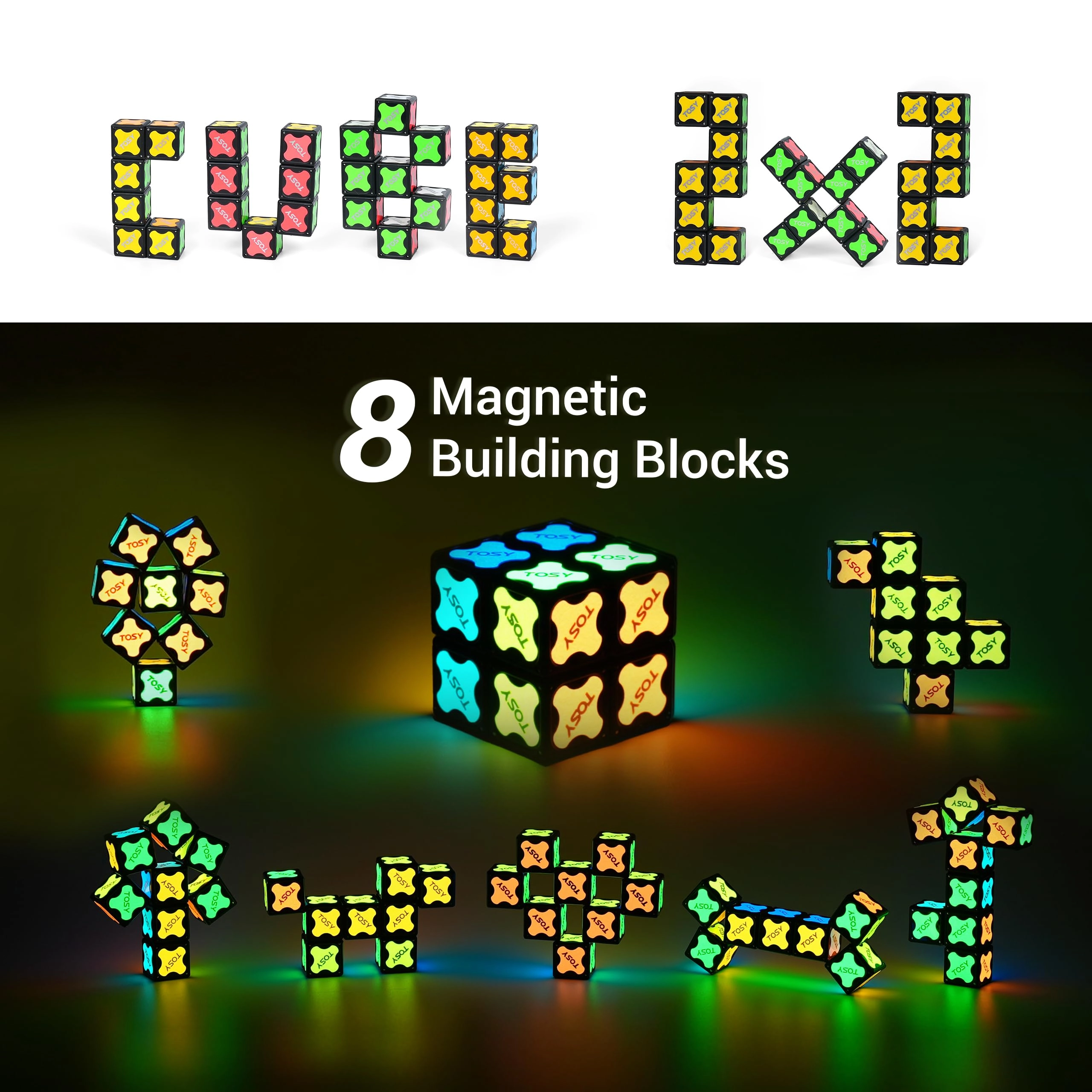 Magnet Cube 2x2 - 6+ 8 pieces