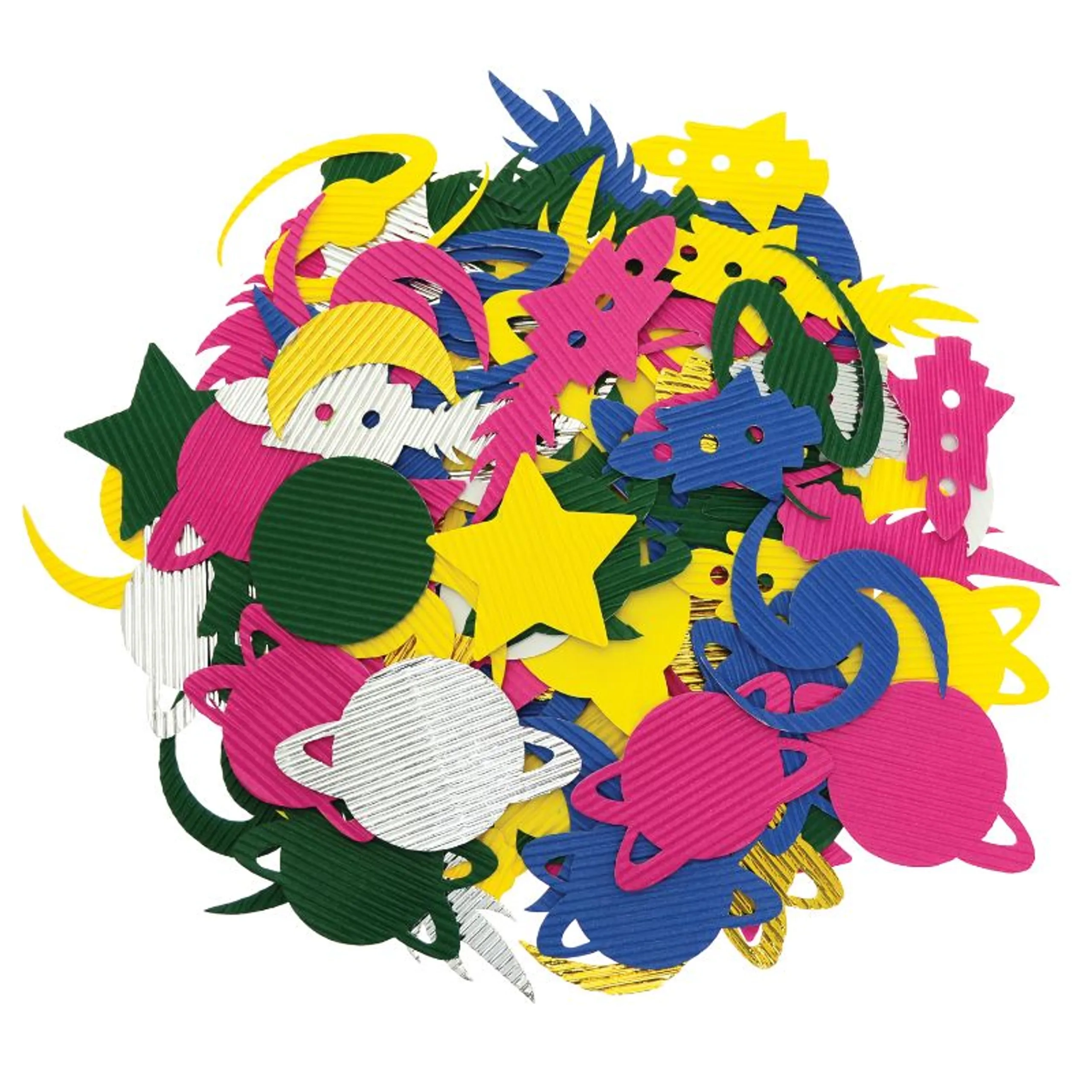 Creativity International Themed Corrugated Shapes - Space - 3+ years 100 pcs