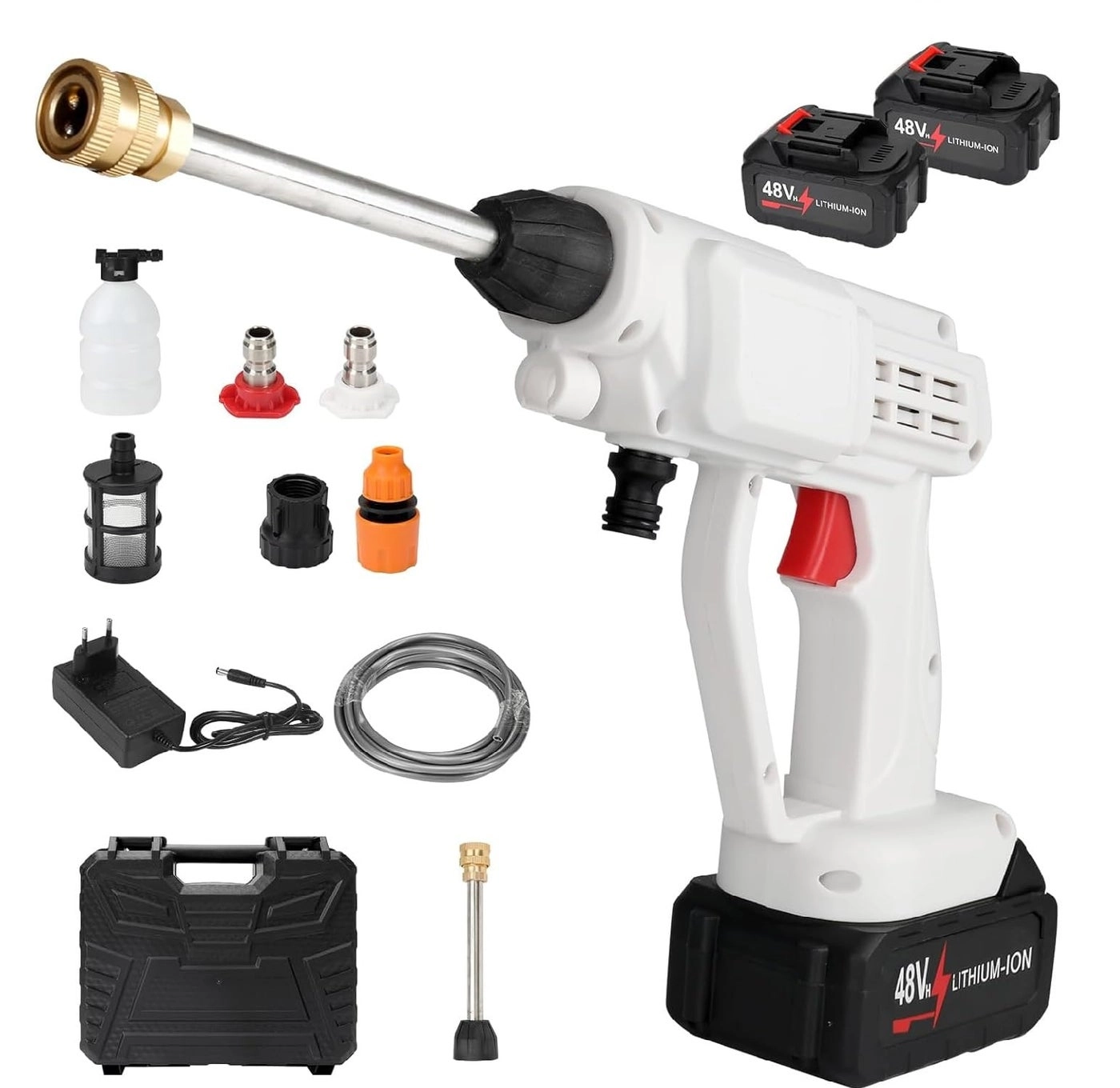 SHOPOBOX Portable Pressure Washer - 48V Double Battery Cordless
