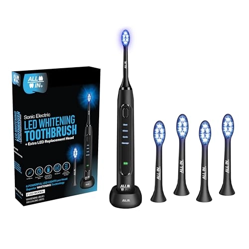 Sonic LED Whitening Toothbrush - Blue & Red LED 4 Modes