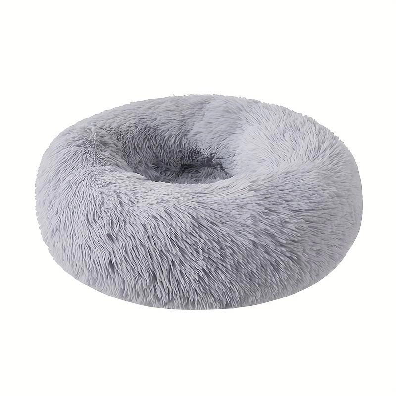 Velor Round Plush Dog Bed - 50 x 15cm