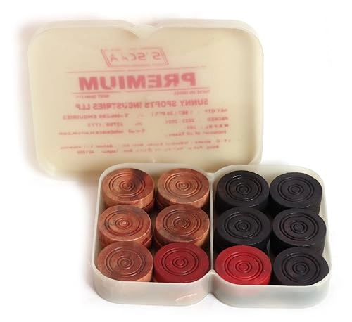 SISCAA Carrom Coin - 24 Coins Rosewood