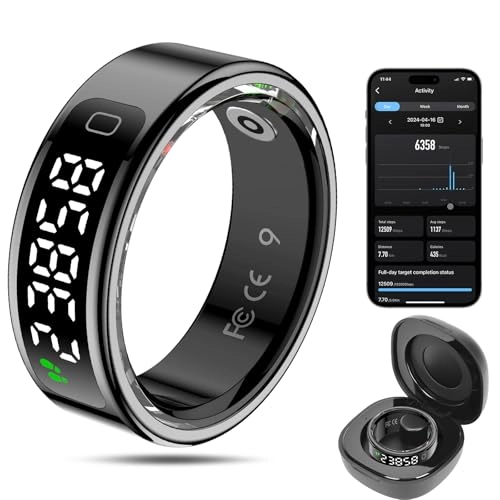 Smart Ring - LED Dispay Screen Heart Rate Sleep Tracker