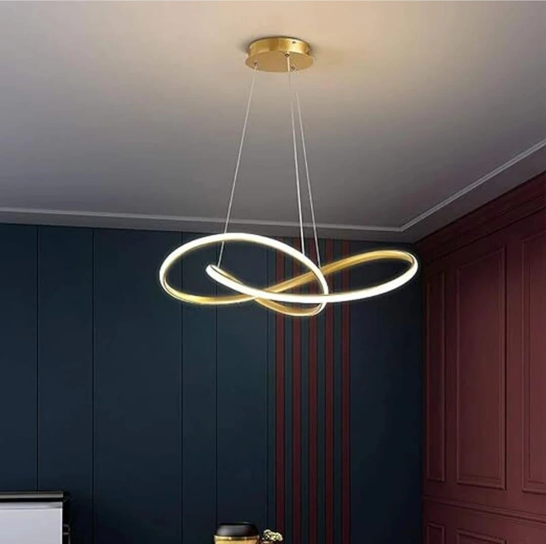 Bright Lite Solutions 3 Ring Chandelier - 60 cm 40 cm Golden
