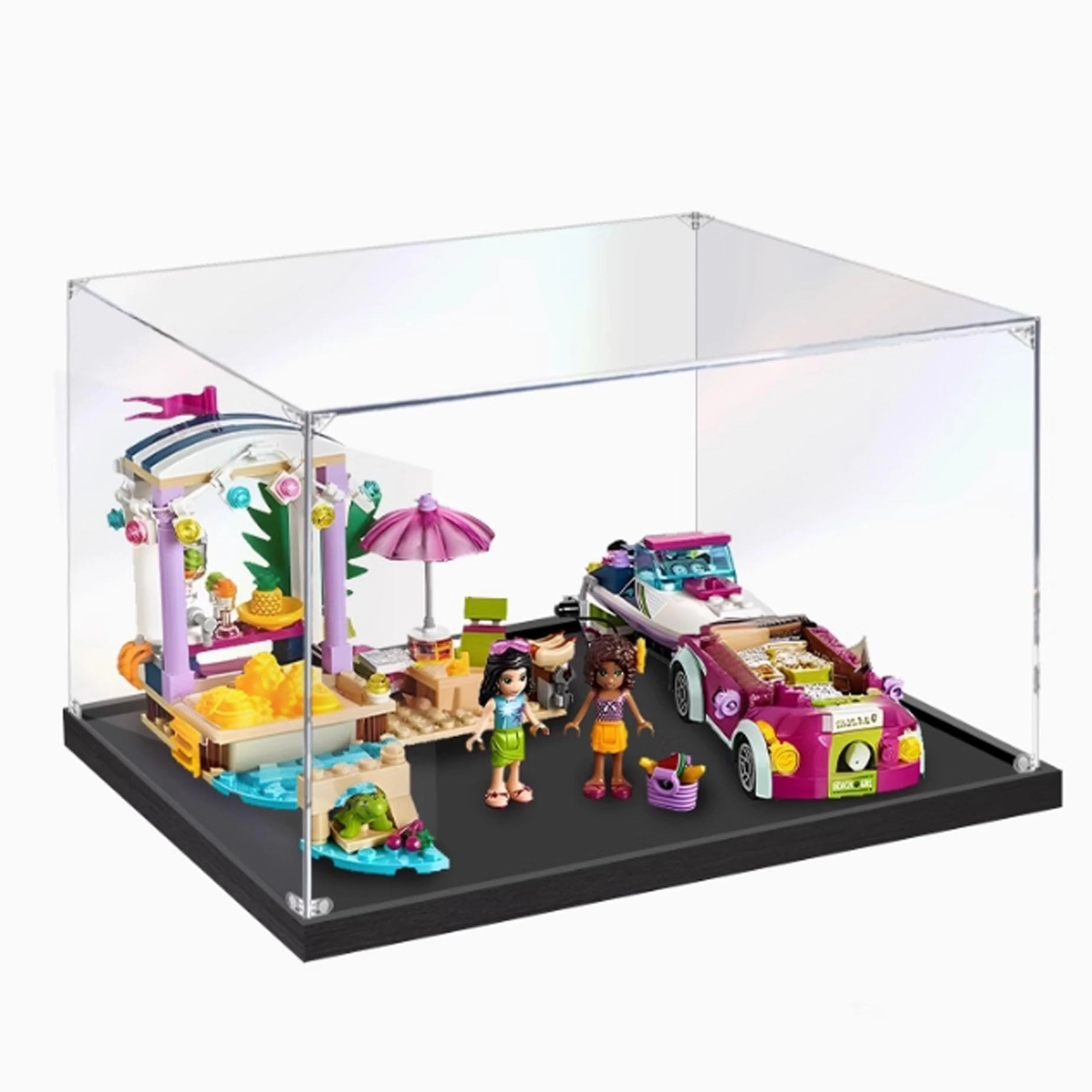 PHOVKFR Acrylic Display Box for LEGO 41316 Speedboottransporter Model - Acrylic