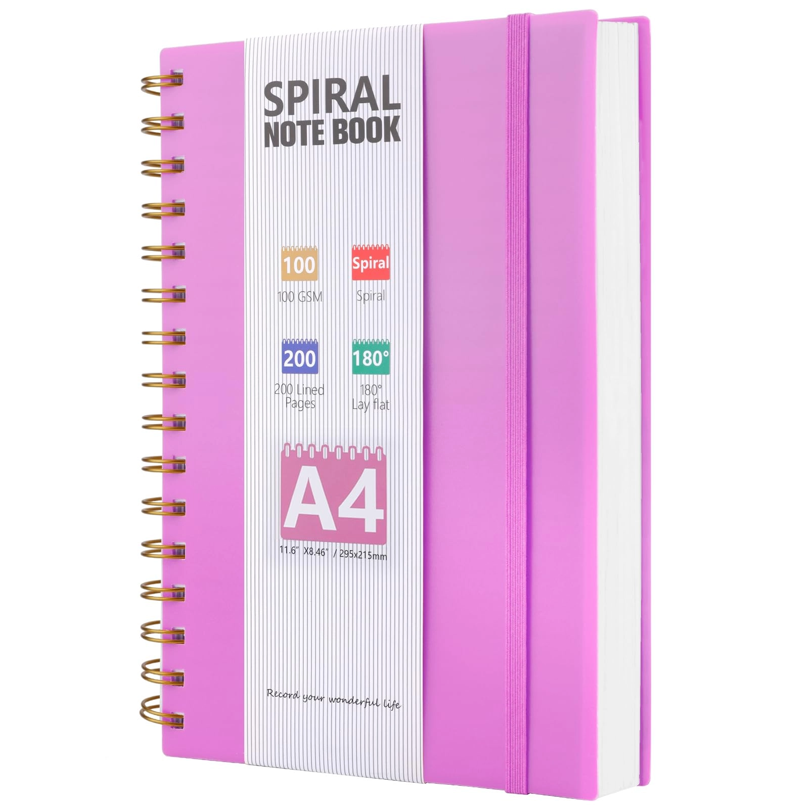Notebook A4 Spiral - Lined 200 Pages