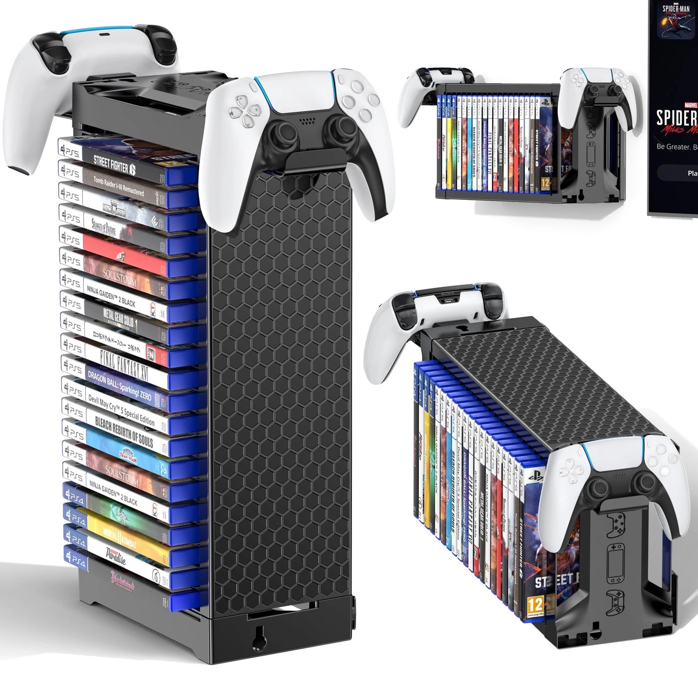 Kytok Video Game Disc Rack Tower - PS5 PS4 XBOX One Series Nintendo Switch