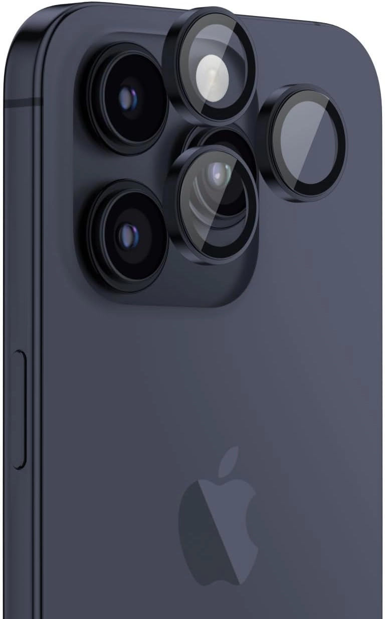 AMAZINGthing iPhone 15 Pro / 15 Pro Max Camera Lens Glass - 3 Lens 0.3mm HD Clarity