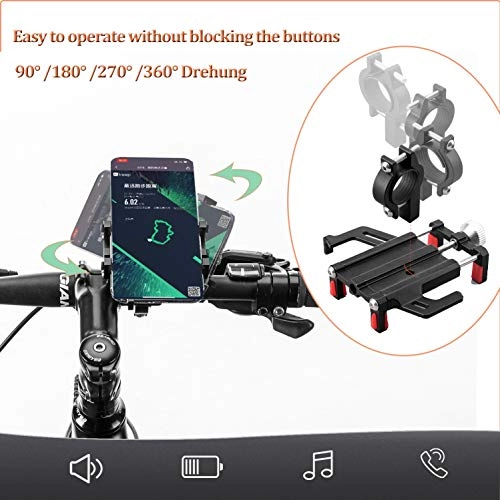 Universal 360 Degree Handlebar Mount - Anti-Vibration Adjustable Silicone for iPhone